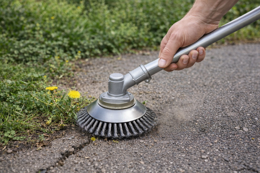 Carbon Steel Weed Brush & Trimmer Head – Twisted Wire Brush Cutter for Hard Surfaces