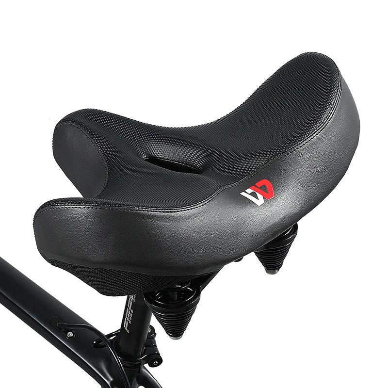 Wide Bike Seat – Comfort Bicycle Saddle with Spring Suspension & PU Leather
