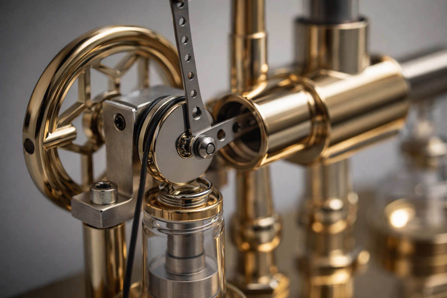 Hot Air Stirling Engine Generator with LED – Desktop Mechanical Model Kit