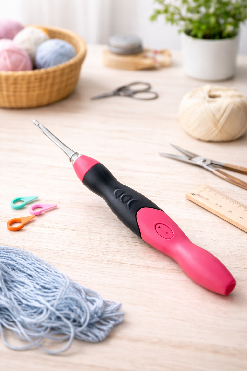 LED Crochet Hooks – 11-in-1 Rechargeable Interchangeable Set