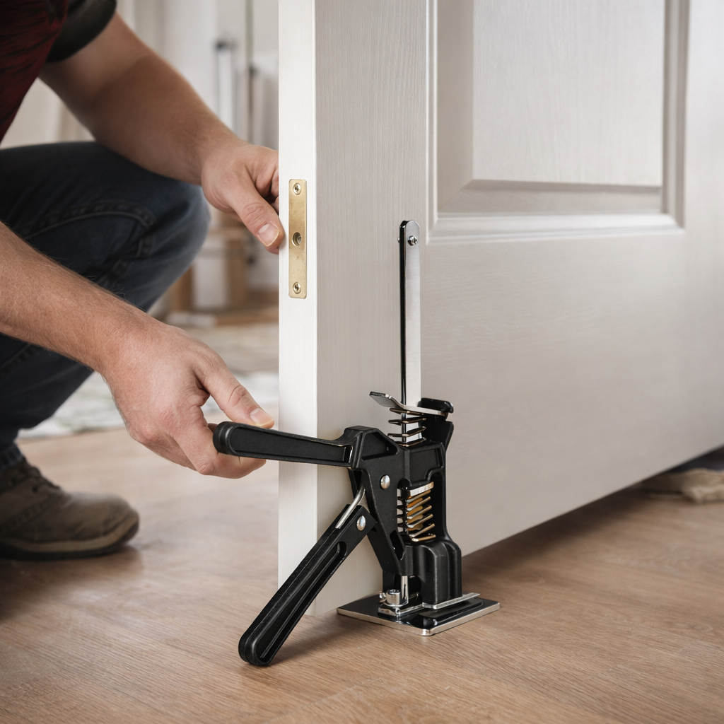 Precision Hand Lifting Tool Jack – Adjustable Metal Lifter for Doors, Cabinets & Heavy Objects