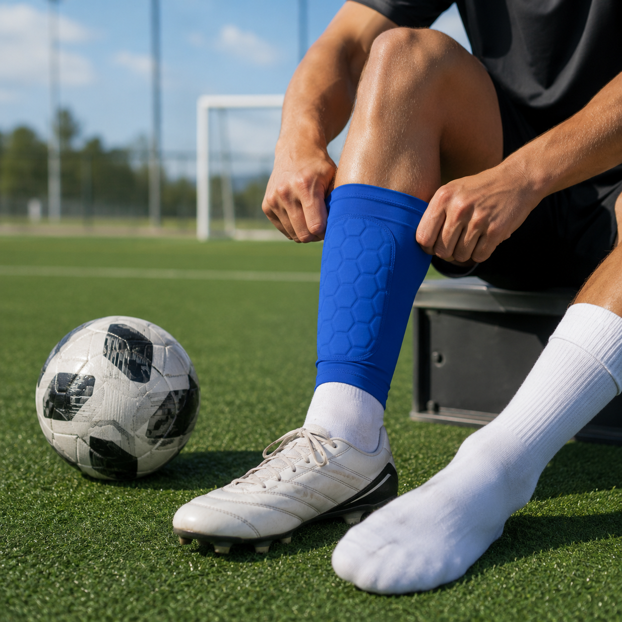 Football & Soccer Shin Pads – Breathable Impact-Absorbing Guards