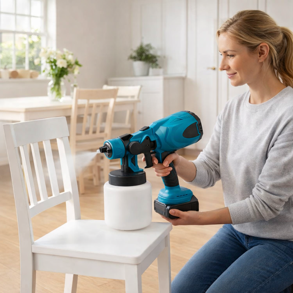 Cordless Paint Sprayer  – Powered Spray Gun for Home & DIY Projects