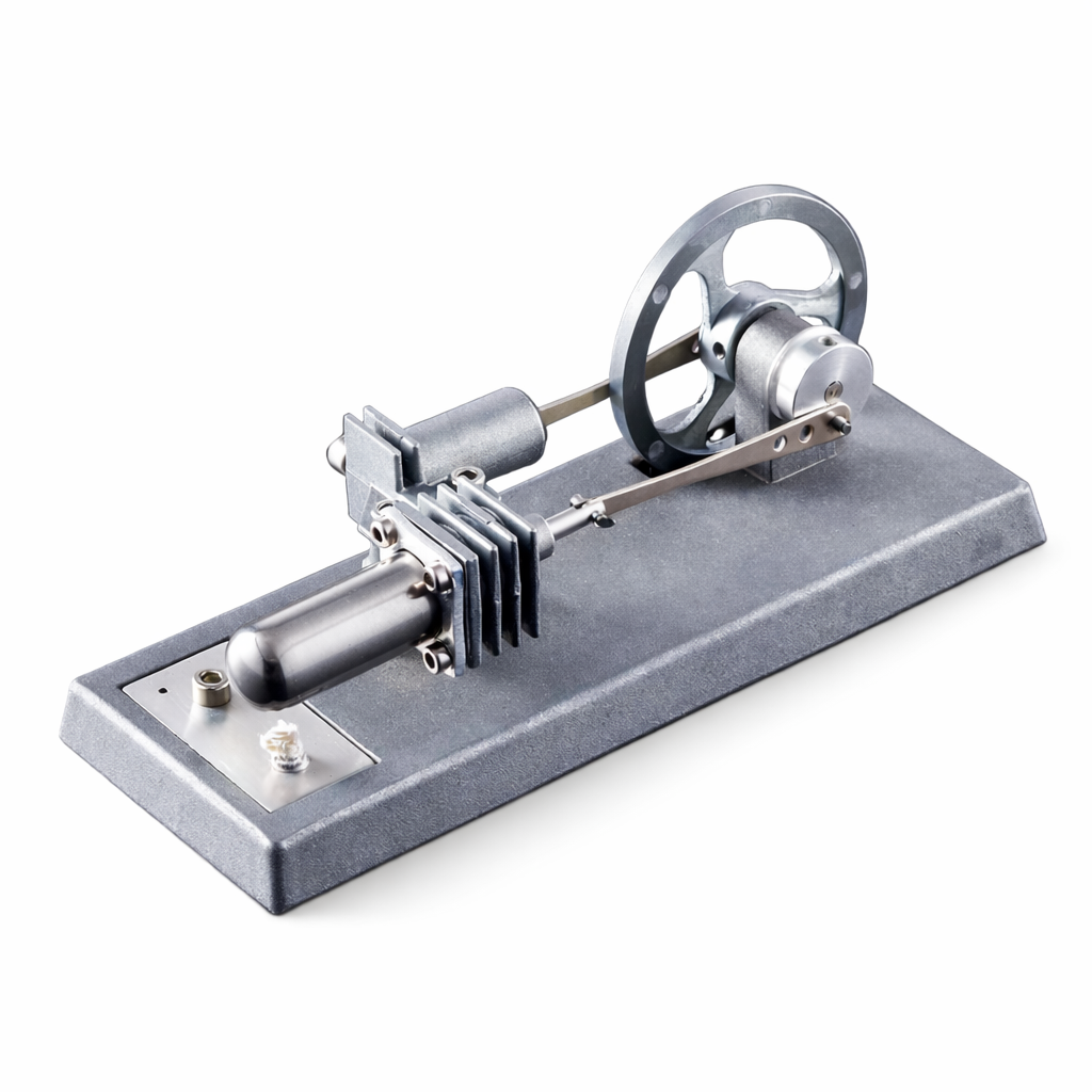 All-Metal Desktop Stirling Engine – DIY Mechanical Heat Engine Model