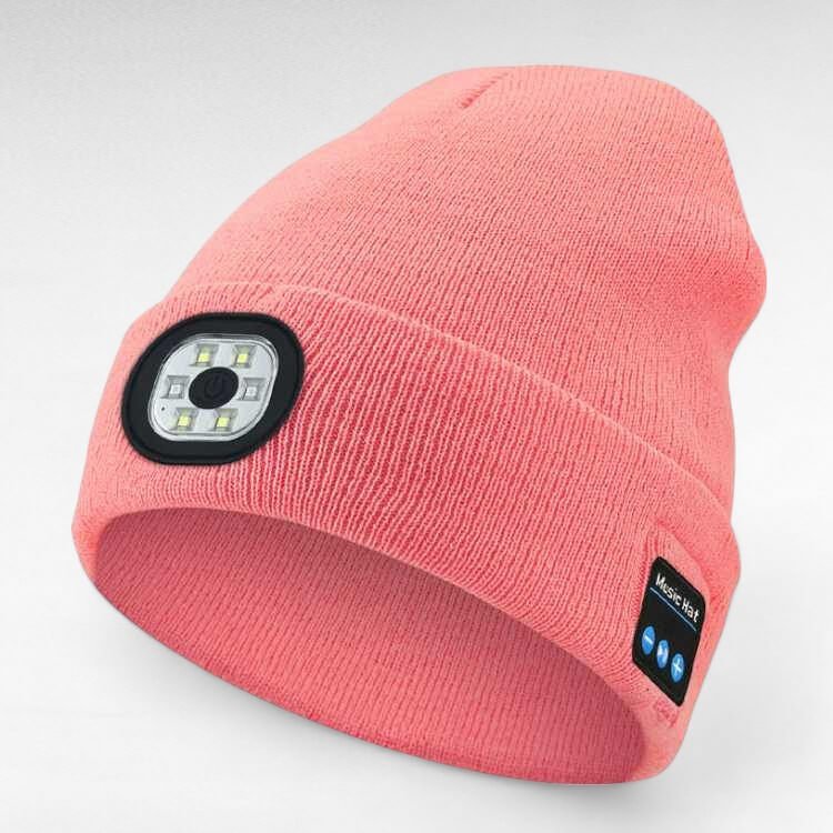 LED Bluetooth Beanie – Hands-Free Music Hat with Detachable Head Torch