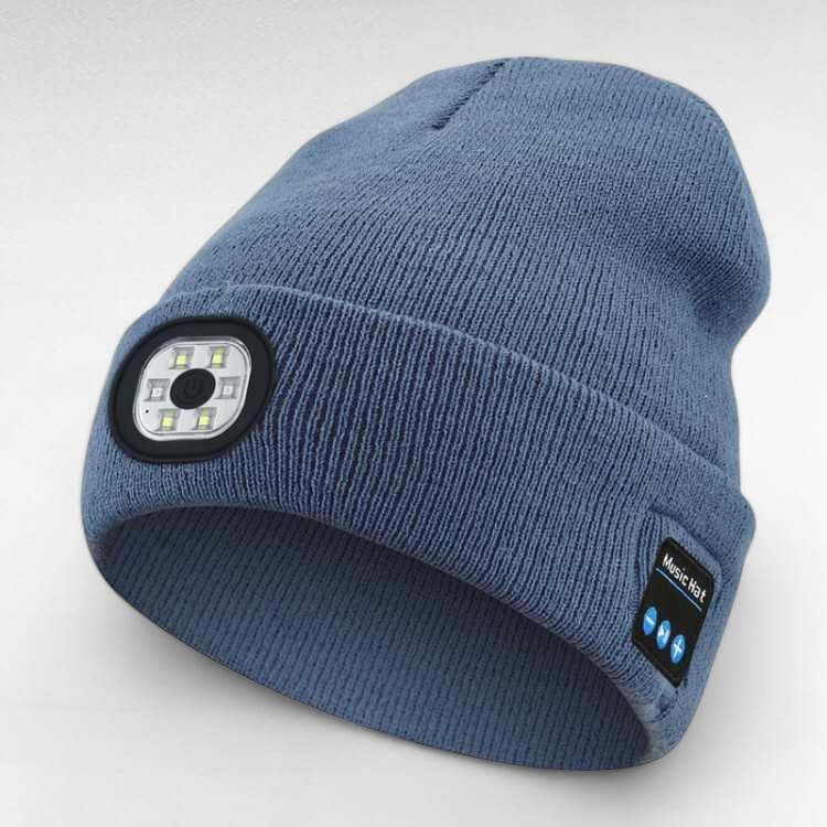 LED Bluetooth Beanie – Hands-Free Music Hat with Detachable Head Torch