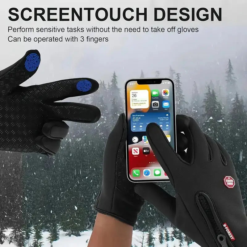 Thermal Winter Gloves – Touchscreen Windproof Gloves for Cycling & Skiing