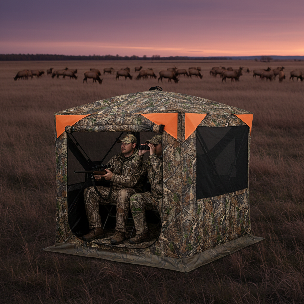 Lifestyle 3 – Two Hunters, Elk Field at Dusk
