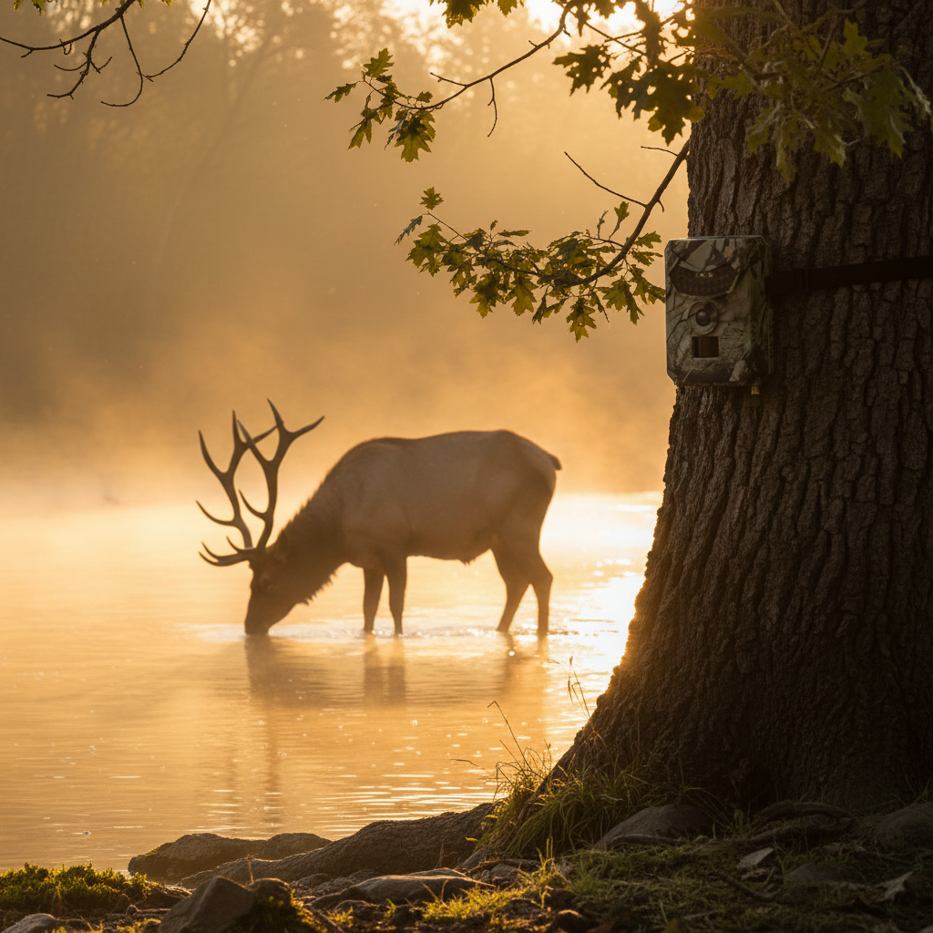 Lifestyle 4 – Elk at River Sunrise