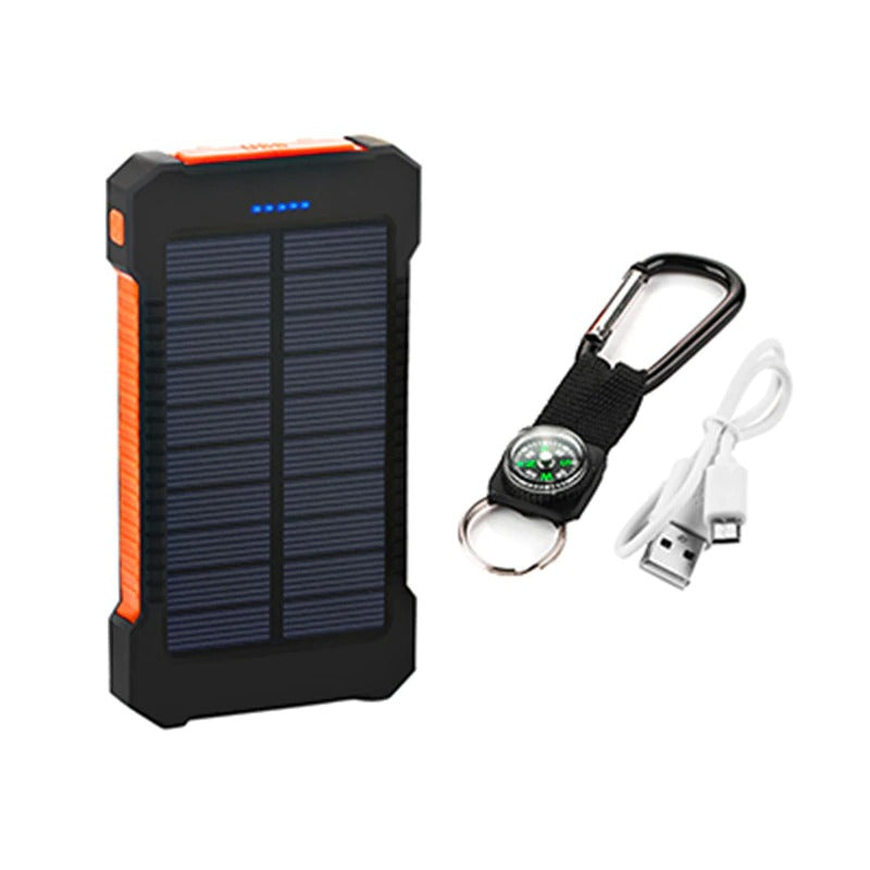 Solar Power Bank – 30,000mAh Rugged Portable Charger with LED Torch