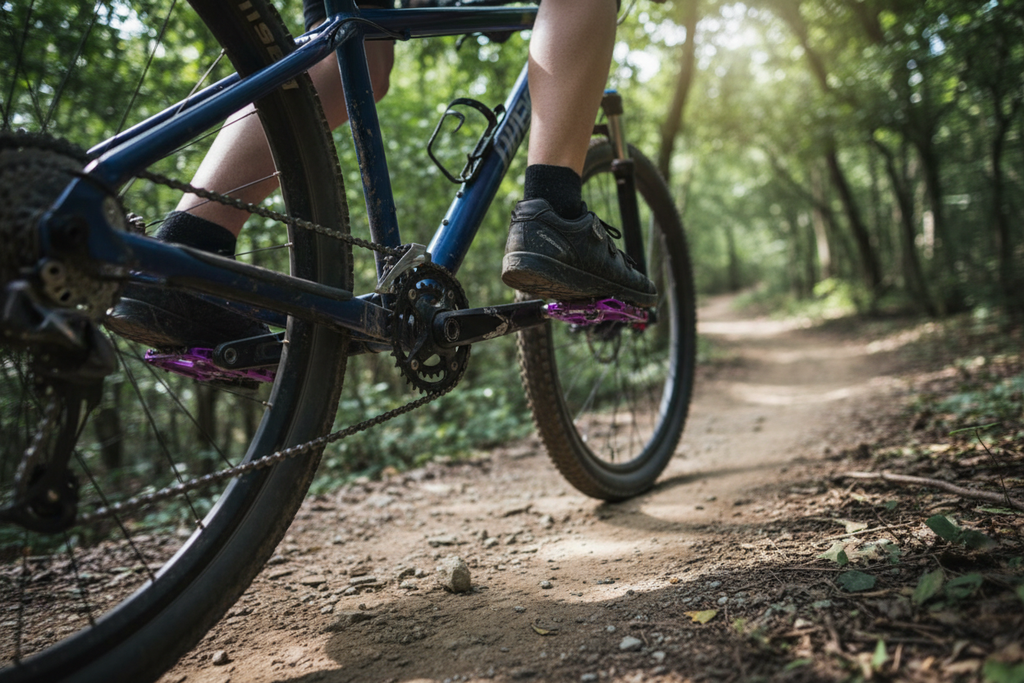 Purple pedals lifestyle - on bike