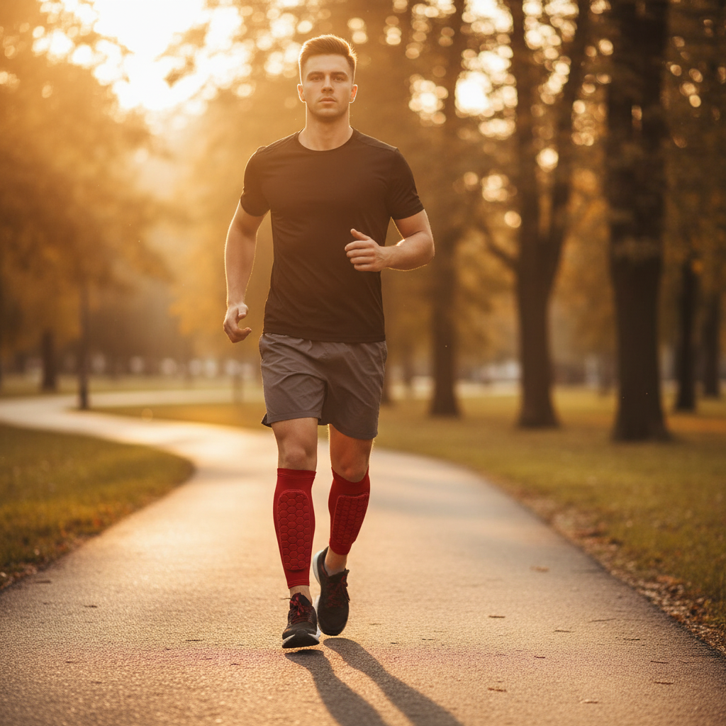 Red Calf Sleeve Running
