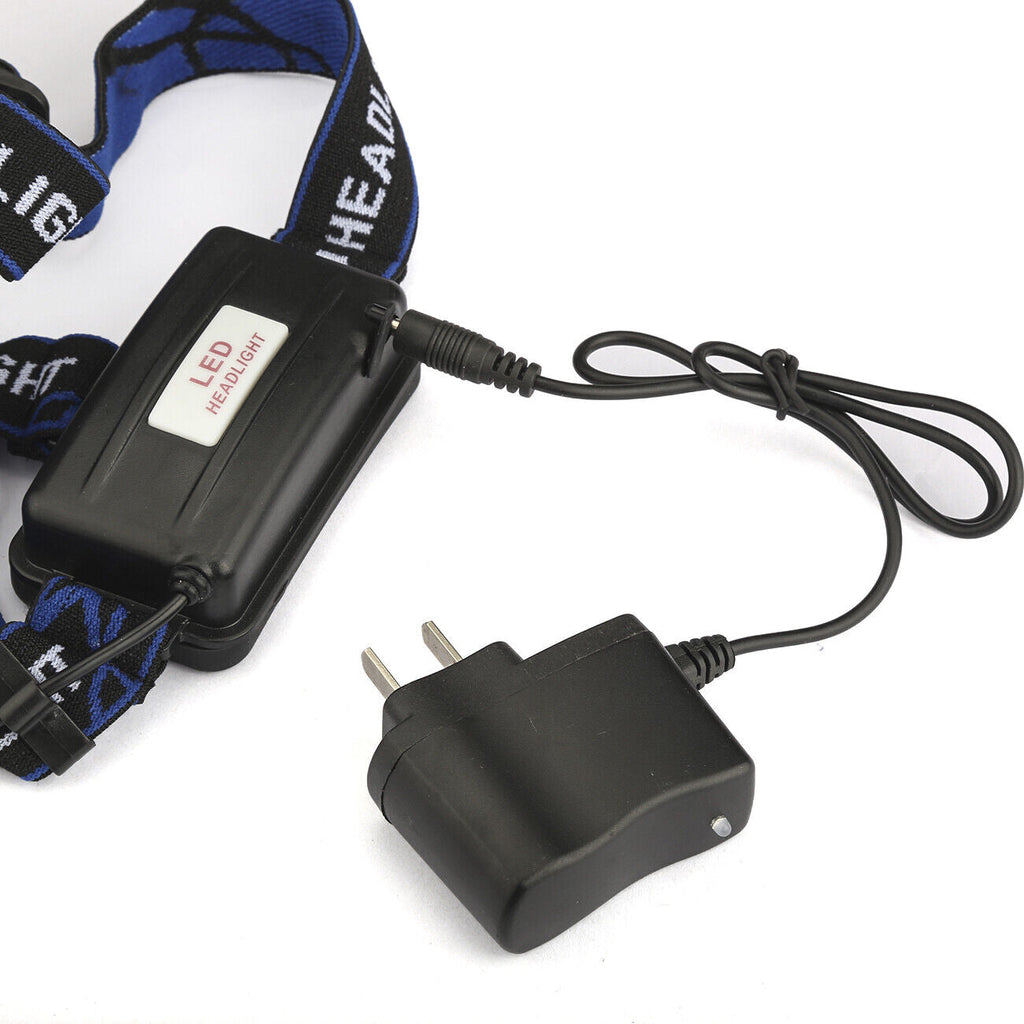 Zoomable LED Head Torch – Rechargeable Waterproof Headlamp with 18650 Batteries
