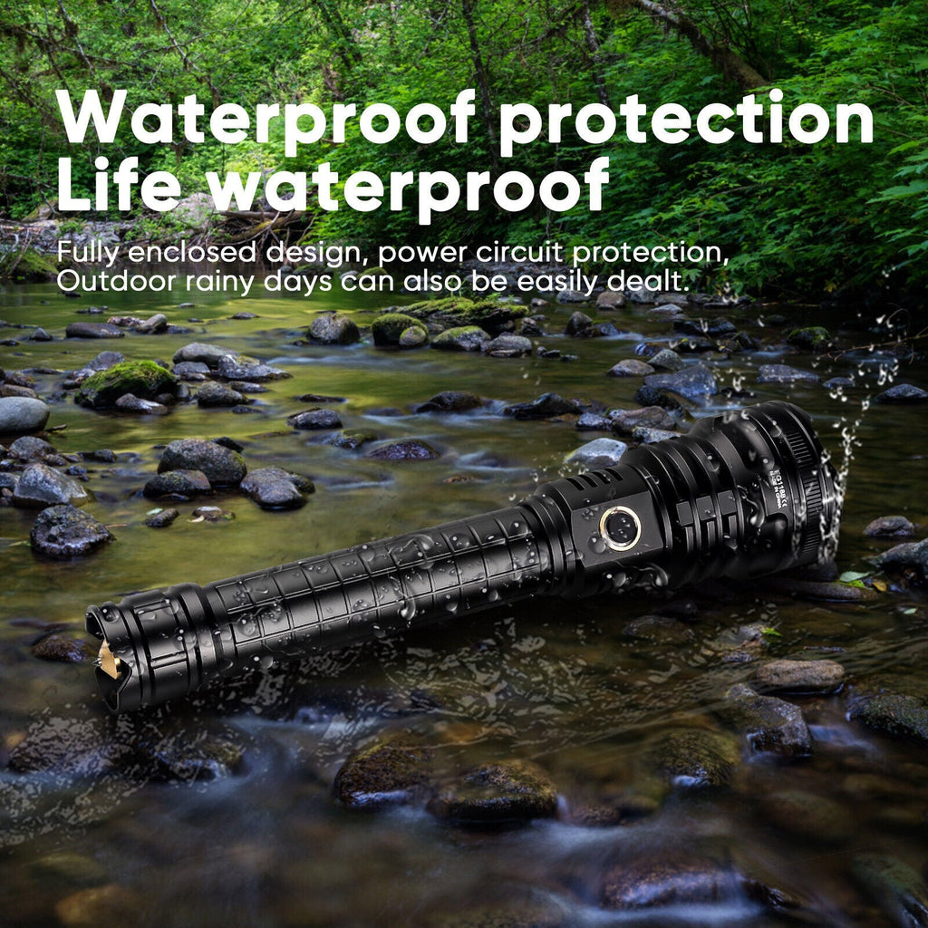 Rechargeable Torch – XHP70.2 Tactical Zoom LED Flashlight