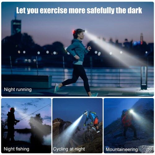 Zoomable LED Head Torch – Rechargeable Waterproof Headlamp with 18650 Batteries