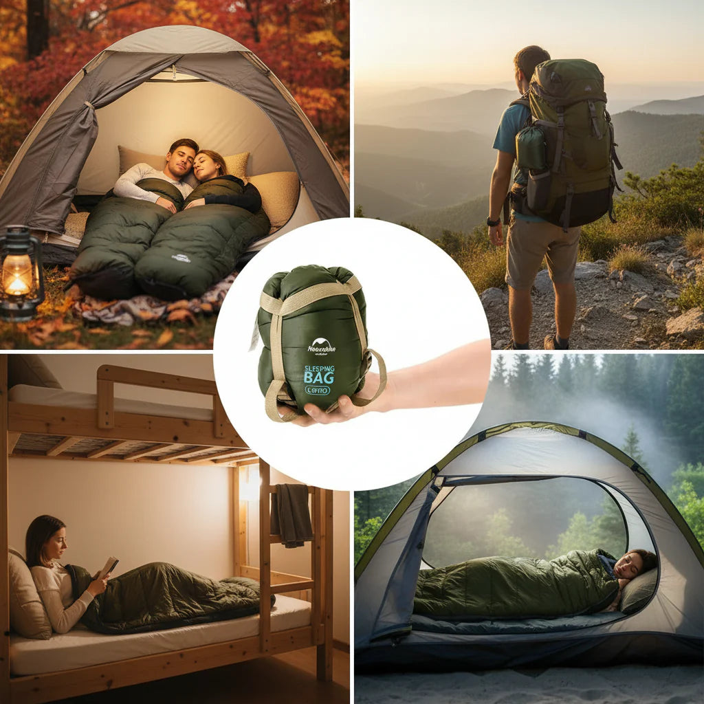 Ultralight Sleeping Bag – Compact 3-Season Camping Sleeping Bag with Compression Sack