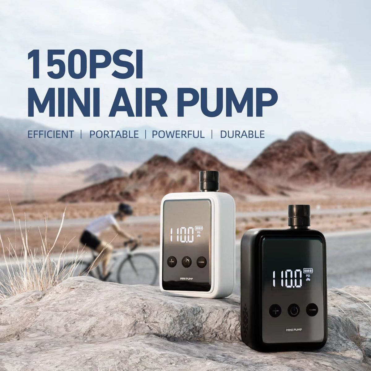 Electric Bike Pump – Digital Portable Mini Pump with Pressure Display
