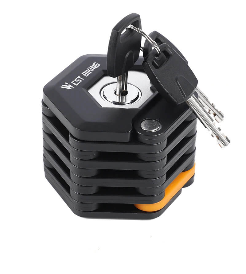 Folding Bike Lock – Heavy-Duty Anti-Theft Steel Chain Lock for Bikes & E-Bikes