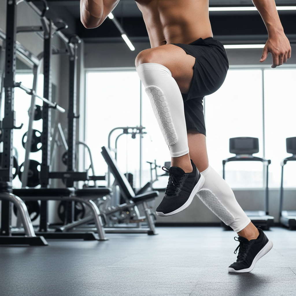 White Calf Sleeve Gym