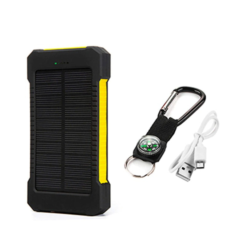 Solar Power Bank – 30,000mAh Rugged Portable Charger with LED Torch